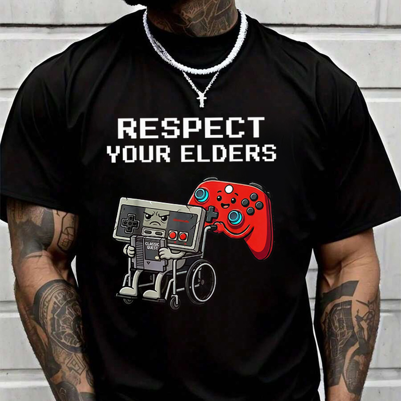Retro Gaming T Shirt - Zabawna koszulka męska z motywem retro