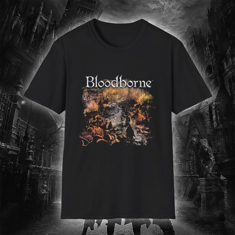 Koszulka Bloodborne Dark Souls – Retro Gaming T Shirt recenzja i cena