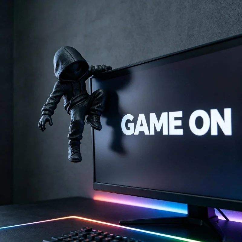 Dekoracja w formie figurki z d – Retro Gaming Desk Setup recenzja i cena