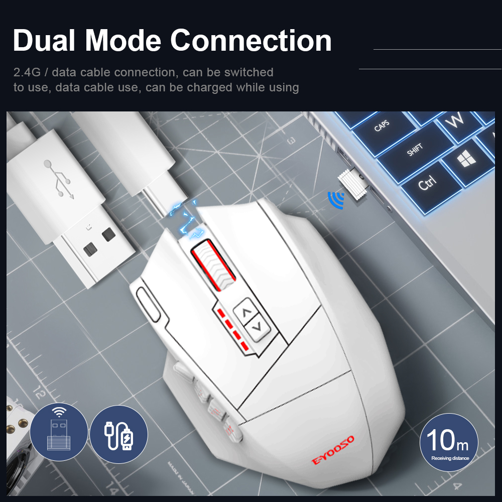 E-YOOSO X-33 RGB USB 2.4G bezp – Mouse Gaming Retro recenzja i cena
